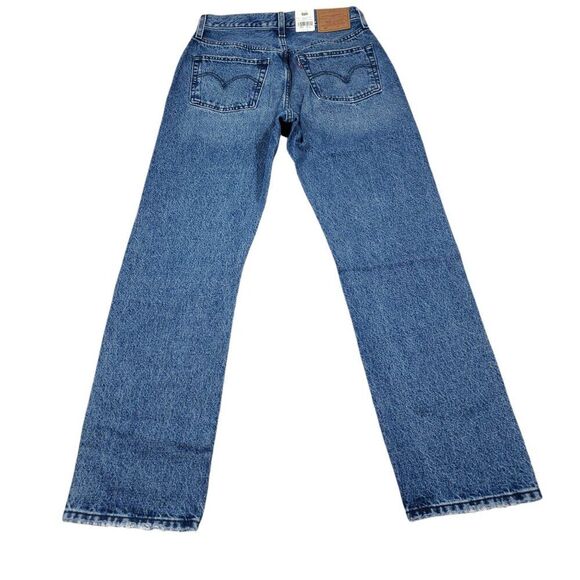 Levi's Premium 501 Original Dark Wash Blue Ripped Distressed Size 27x30 Revolve - Picture 3 of 12